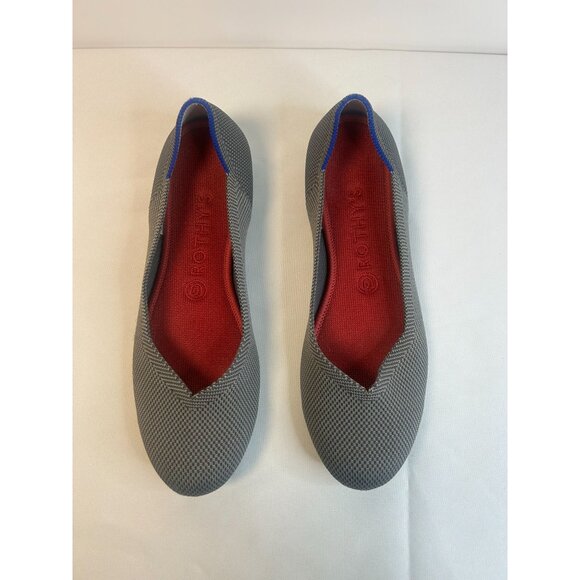 Rothy's Ballet Flats Grey Knit Size 9 Slip On Comfort Round Toe Ballerina Shoes - Picture 3 of 11